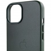 Шкіряний чохол для Apple iPhone 14 (6.1"") - Leather Case (AA) with MagSafe Military green