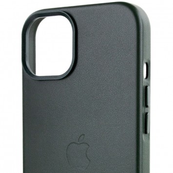 Шкіряний чохол для Apple iPhone 14 (6.1"") - Leather Case (AA) with MagSafe Military green - Чохли для iPhone 14 - зображення 5 