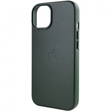 Шкіряний чохол для Apple iPhone 14 (6.1"") - Leather Case (AA) with MagSafe Military green - Чохли для iPhone 14 - зображення 6 