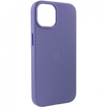 Шкіряний чохол для Apple iPhone 14 (6.1"") - Leather Case (AA) with MagSafe Violet - зображення 4 