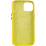 Шкіряний чохол для Apple iPhone 14 (6.1"") - Leather Case (AA) with MagSafe Yellow