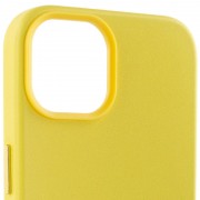 Кожаный чехол для Apple iPhone 14 (6.1"") - Leather Case (AA) with MagSafe Yellow