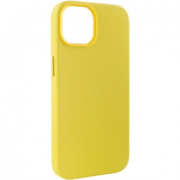 Шкіряний чохол для Apple iPhone 14 (6.1"") - Leather Case (AA) with MagSafe Yellow - Чохли для iPhone 14 - зображення 5 
