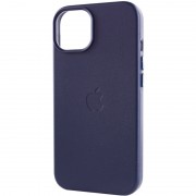 Шкіряний чохол для Apple iPhone 14 (6.1"") - Leather Case (AA) with MagSafe Фіолетовий / Amethys