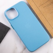 Кожаный чехол для Apple iPhone 14 Plus (6.7"") - Leather Case (AA) with MagSafe Blue