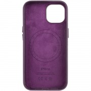 Кожаный чехол для Apple iPhone 14 Plus (6.7"") - Leather Case (AA) with MagSafe Dark violet