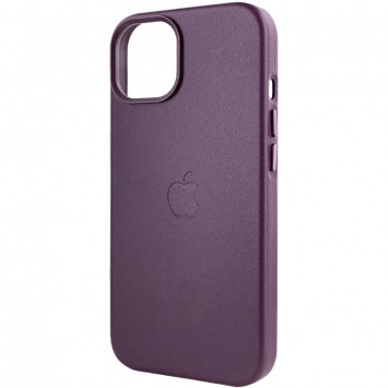 Шкіряний чохол для Apple iPhone 14 Plus (6.7"") - Leather Case (AA) with MagSafe Dark violet - зображення 6 