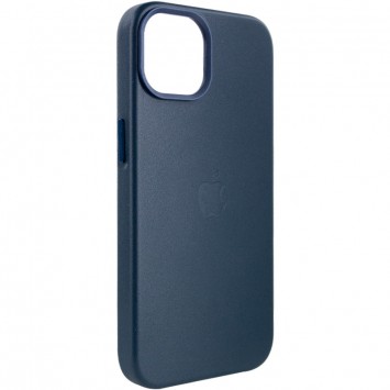 Шкіряний чохол для iPhone 14 Plus (6.7"") - Leather Case (AA) with MagSafe Indigo Blue - зображення 4 