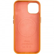 Шкіряний чохол для Apple iPhone 14 Plus (6.7"") - Leather Case (AA) with MagSafe Коричневий / Coppe