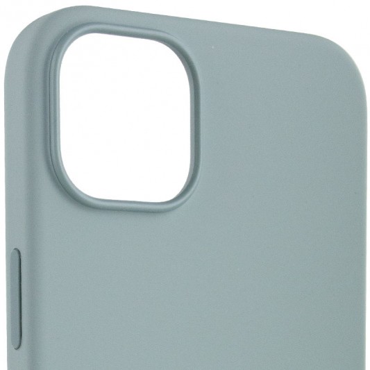 Чехол для Apple iPhone 14 (6.1"") - Silicone case (AAA) full with Magsafe Бирюзовый / Succulent - изображение 2