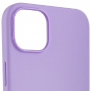 Чохол для Apple iPhone 14 (6.1"") - Silicone case (AAA) full with Magsafe Бузковий / Lilac