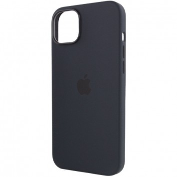 Чохол для Apple iPhone 14 (6.1"") - Silicone case (AAA) full with Magsafe Чорний / Midnight - зображення 5 