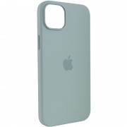 Чохол для Apple iPhone 14 Plus (6.7"") - Silicone case (AAA) full with Magsafe Бірюзовий / Succulent