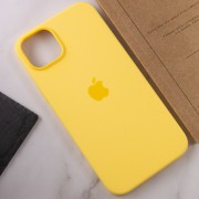 Чехол для Apple iPhone 14 Plus (6.7"") - Silicone case (AAA) full with Magsafe Желтый / Sunglow