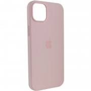 Чехол для Apple iPhone 14 Plus (6.7"") - Silicone case (AAA) full with Magsafe Розовый / Chalk Pink