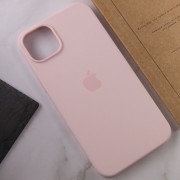 Чехол для Apple iPhone 14 Plus (6.7"") - Silicone case (AAA) full with Magsafe Розовый / Chalk Pink