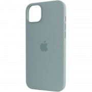 Чехол для Apple iPhone 14 Pro (6.1"") - Silicone case (AAA) full with Magsafe Бирюзовый / Succulent