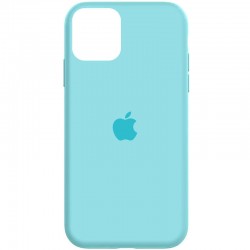 Чехол для Apple iPhone 14 (6.1"") - Silicone Case Full Protective (AA) Голубой / Marine Green