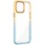 Чехол для Apple iPhone 14 Plus (6.7"") - TPU+PC Fresh sip series Бирюзовый / Оранжевый