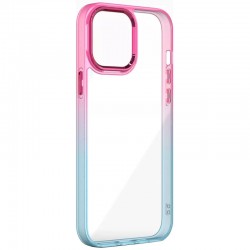 Чехол для Apple iPhone 14 Plus (6.7"") - TPU+PC Fresh sip series Бирюзовый / Розовый