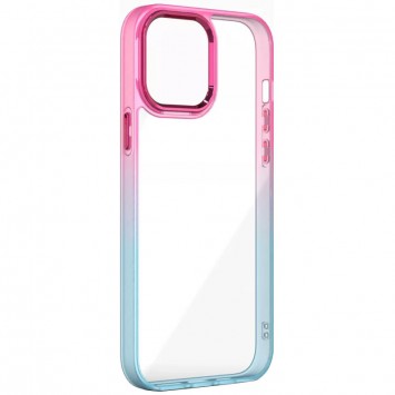 Чехол для Apple iPhone 14 Plus (6.7"") - TPU+PC Fresh sip series Бирюзовый / Розовый