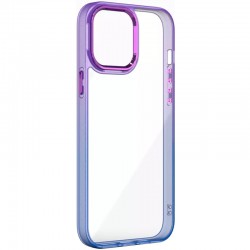 Чехол для Apple iPhone 14 Pro Max - TPU+PC Fresh sip series Синий / Фиолетовый
