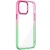 Чехол для Apple iPhone 14 Pro Max - TPU+PC Fresh sip series Салатовый / Розовый