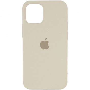 Безжевий чохол для iPhone 14 Pro Max, модель Silicone Case Full Protective (AA), з повним захистом та вишуканим антикварним білим відтінком.