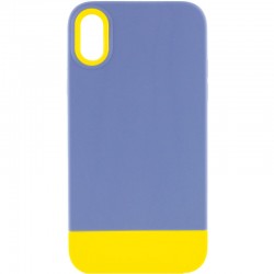 Чехол для Apple iPhone X / XS (5.8"") - TPU+PC Bichromatic Blue / Yellow