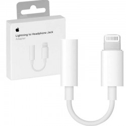 Адаптер для Apple Lightning to 3.5mm Headphone Jack (ААА) (box, no logo) Белый