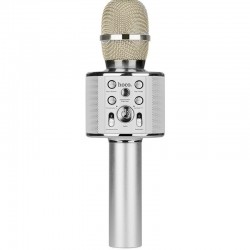 Караоке Мікрофон-колонка Hoco BK3 Cool Silver