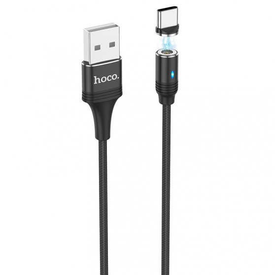 USB кабель для телефону Hoco U76 "Fresh magnetic" Type-C (1.2m) Чорний