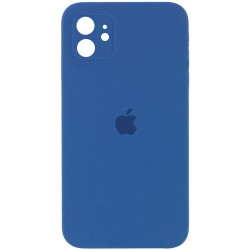 Чехол для Apple iPhone 11 (6.1"") - Silicone Case Square Full Camera Protective (AA) Синий / Navy blue