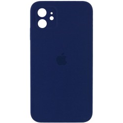 Чохол для Apple iPhone 11 (6.1"") - Silicone Case Square Full Camera Protective (AA) Темно-синій / Midnight blue