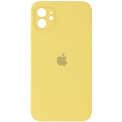 Чохол для Apple iPhone 11 (6.1"") - Silicone Case Square Full Camera Protective (AA) Жовтий / Canary Yellow