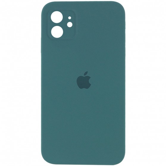 Чохол для Apple iPhone 11 (6.1"") - Silicone Case Square Full Camera Protective (AA) Зелений / Pine green