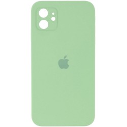 Чехол для Apple iPhone 11 (6.1"") - Silicone Case Square Full Camera Protective (AA) Мятный / Mint