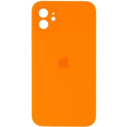 Чохол для Apple iPhone 11 (6.1"") - Silicone Case Square Full Camera Protective (AA) Помаранчевий / Bright Orange