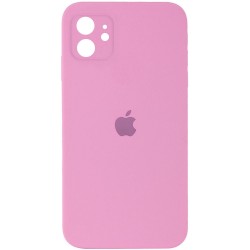 Чехол для Apple iPhone 11 (6.1"") - Silicone Case Square Full Camera Protective (AA) Розовый / Light pink