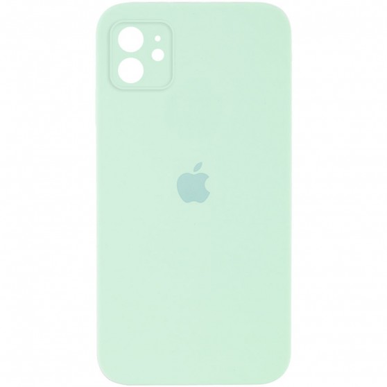 Чохол для Apple iPhone 11 (6.1"") - Silicone Case Square Full Camera Protective (AA) Бірюзовий / Light Turquoise