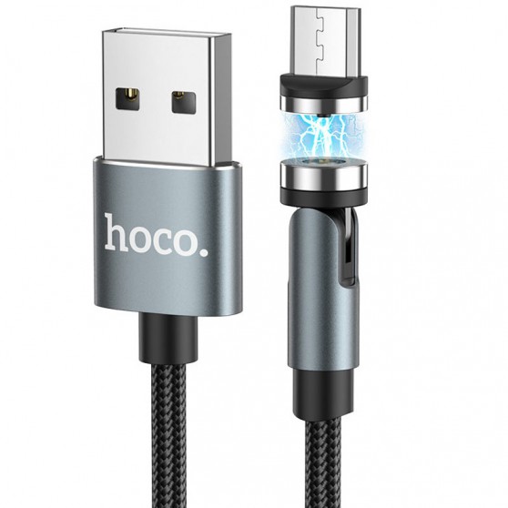 Кабель зарядки для телефону, планшета Hoco U94 "Universal magnetic" MicroUSB (1.2 m) Чорний