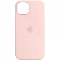 Чехол для Apple iPhone 13 (6.1"") - Silicone case (AAA) full with Magsafe Розовый / Chalk Pink