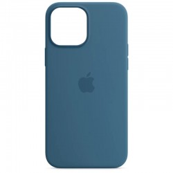 Чехол для Apple iPhone 13 mini (5.4"") - Silicone case (AAA) full with Magsafe Синий / Blue Jay