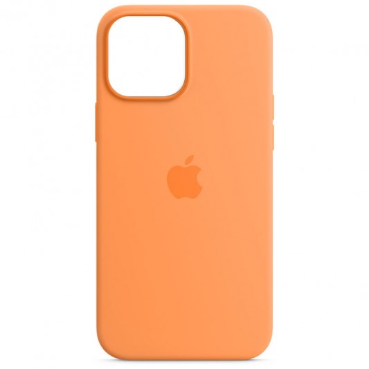 Чохол для Apple iPhone 13 Pro Max (6.7"") - Silicone case (AAA) full with Magsafe Помаранчевий / Marigold