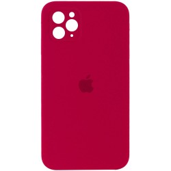 Чехол для Apple iPhone 11 Pro (5.8"") - Silicone Case Square Full Camera Protective (AA) Красный / Rose Red