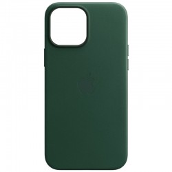 Кожаный чехол для Apple iPhone 13 (6.1"") - Leather Case (AA) with MagSafe Military green