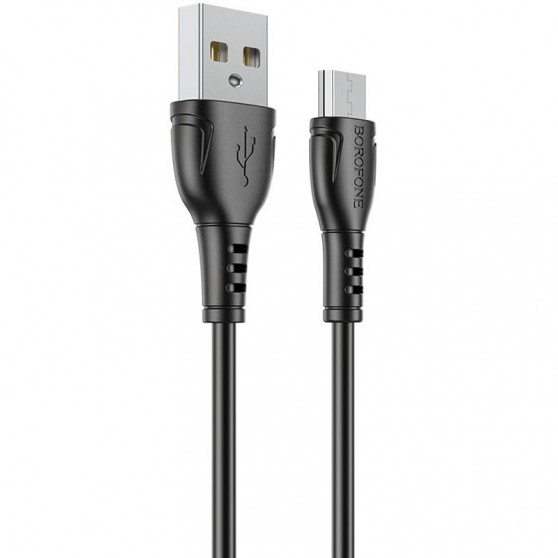 Кабель зарядки для телефону, планшета Borofone BX51 Triumph USB to MicroUSB (1m) Чорний