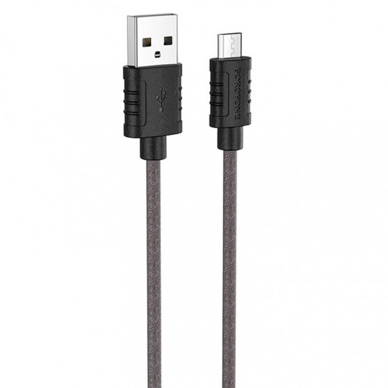 Кабель зарядки телефону, планшета Borofone BX52 Airy USB to MicroUSB (1m) Чорний