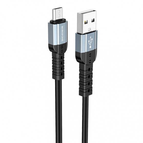 Кабель заряджання для телефону, планшета Borofone BX64 Special USB to MicroUSB (1m) Чорний