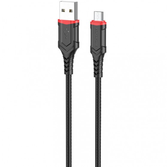 Кабель зарядки для телефону, планшета Borofone BX67 USB to MicroUSB (1m) Чорний